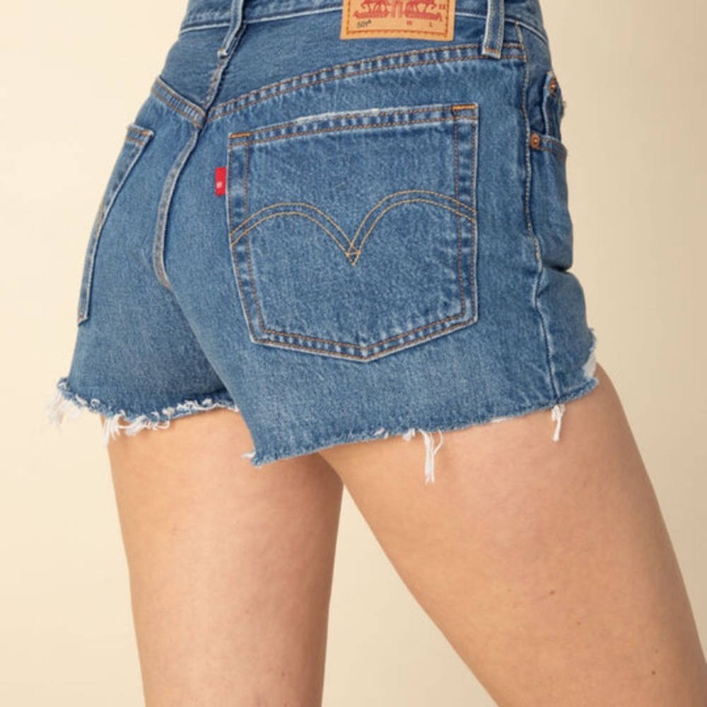SOLD - Dark wash 501 Levi shorts